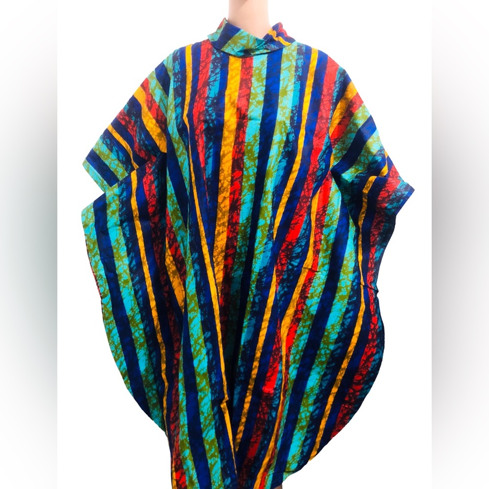 Multicolor Striped African Kaftan dress